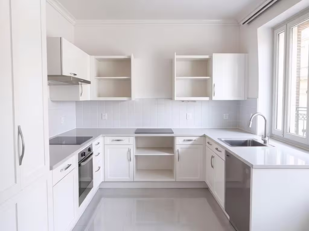 Cuisine nettoyée après déménagement