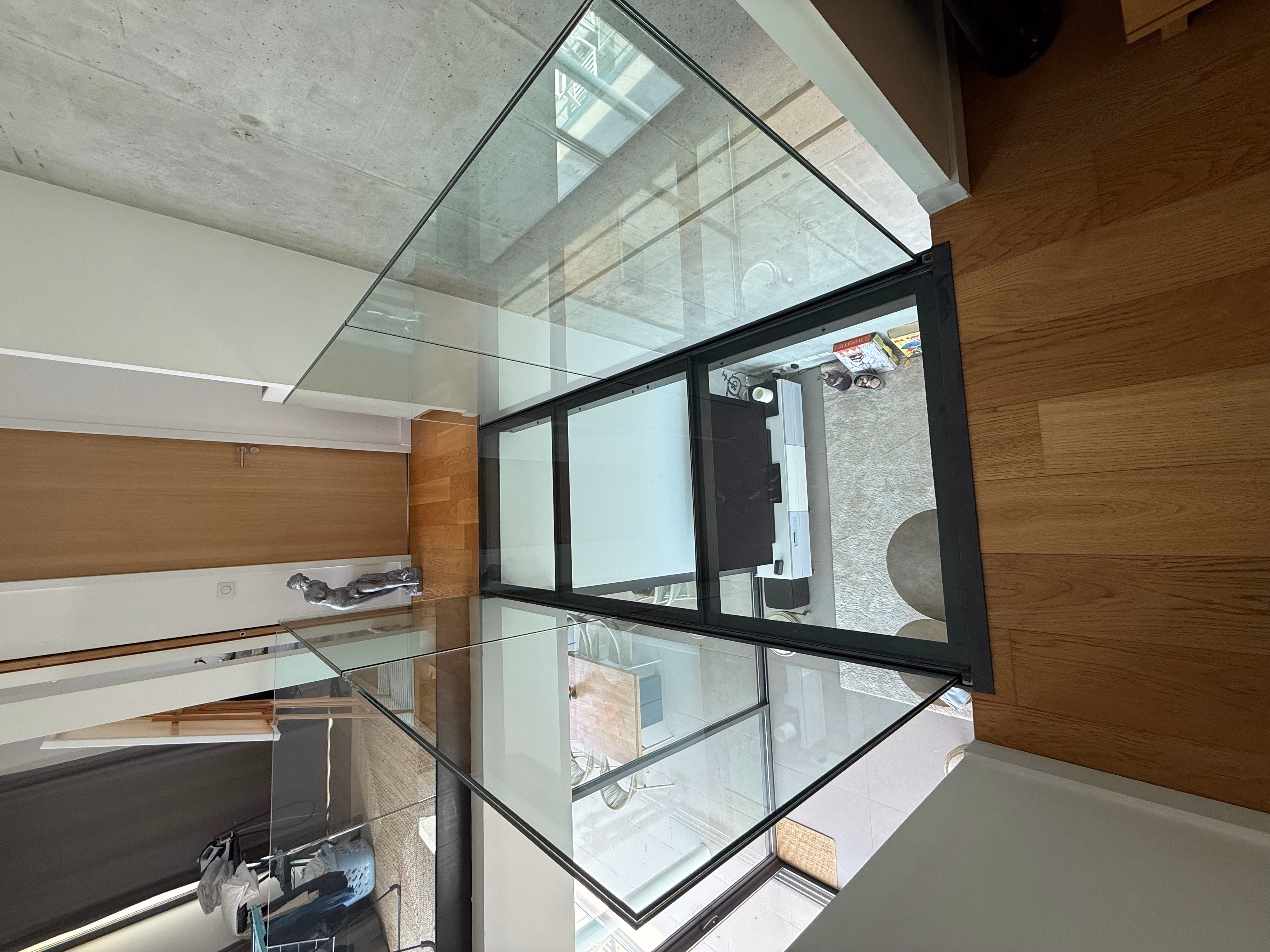 Garde-corps verre nettoyé