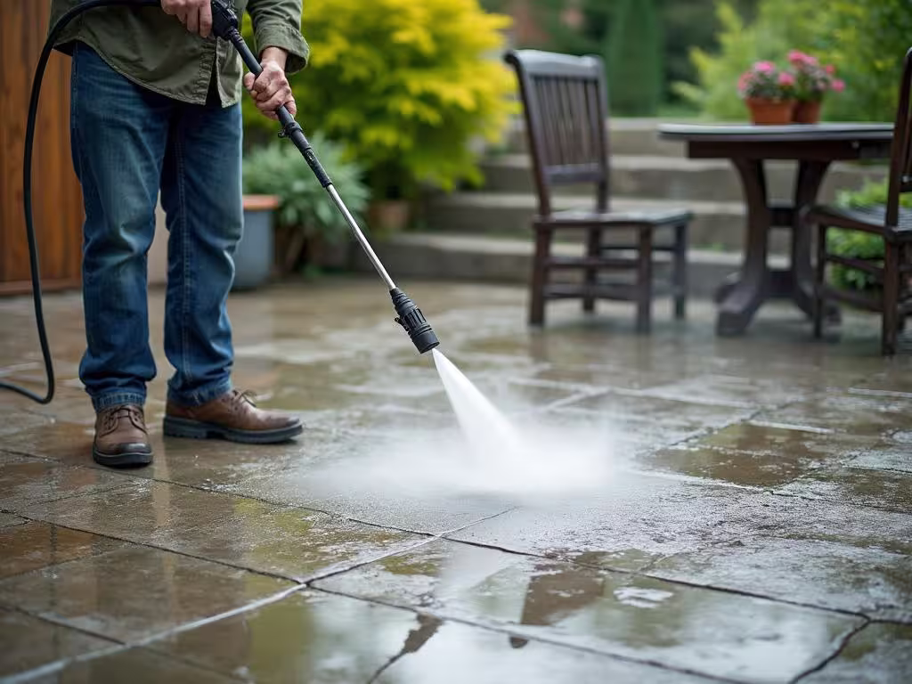 Nettoyage haute pression terrasse