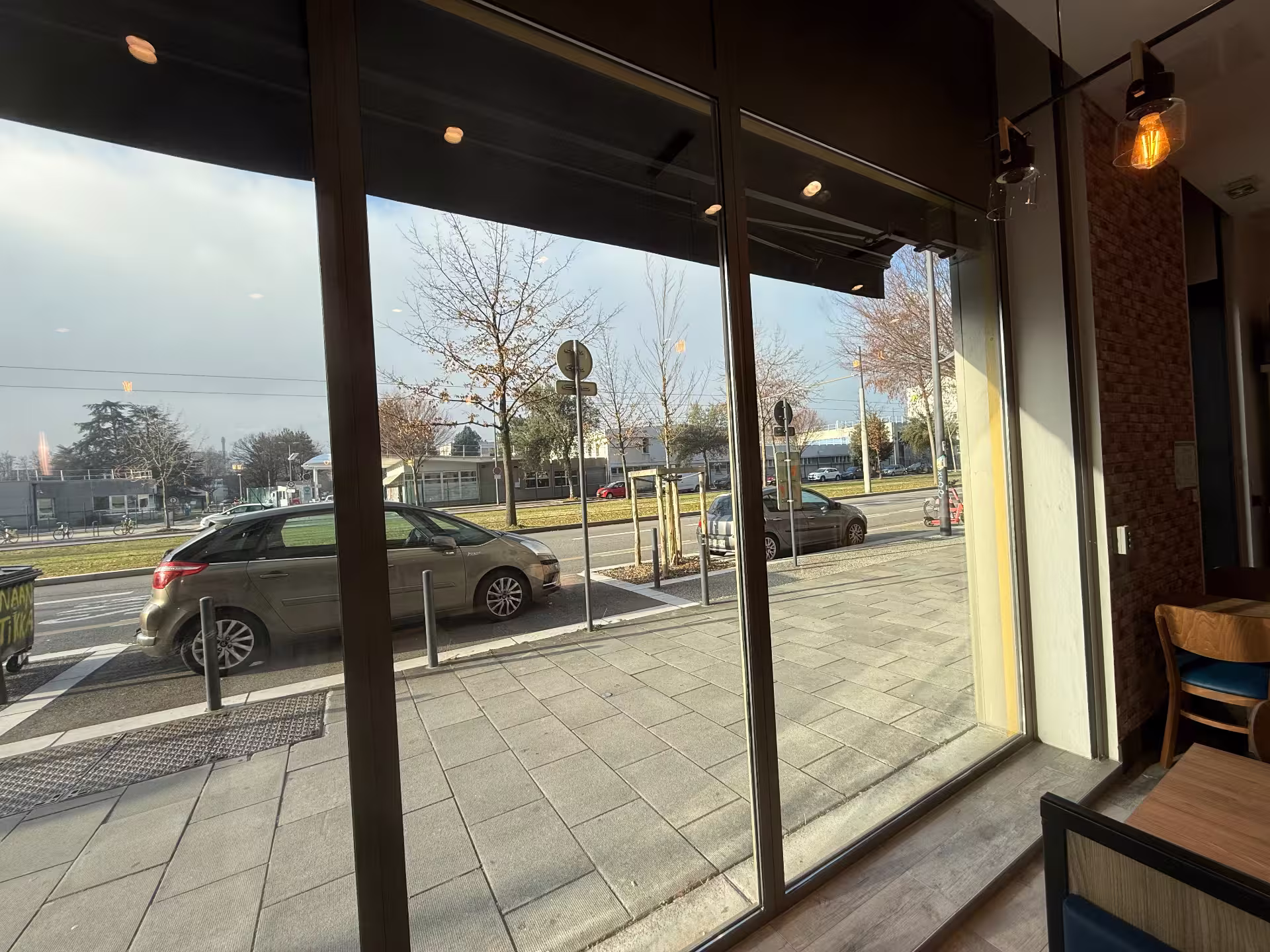 Vitrine de restaurant impeccable